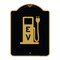 Signmission Ev Electric Vehicle Charging Station, Black & Gold Aluminum Sign, 18" x 24", BG-1824-24090 A-DES-BG-1824-24090 - alternate 1